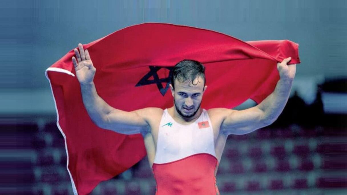 Le lutteur Zied Ayt Okrame.