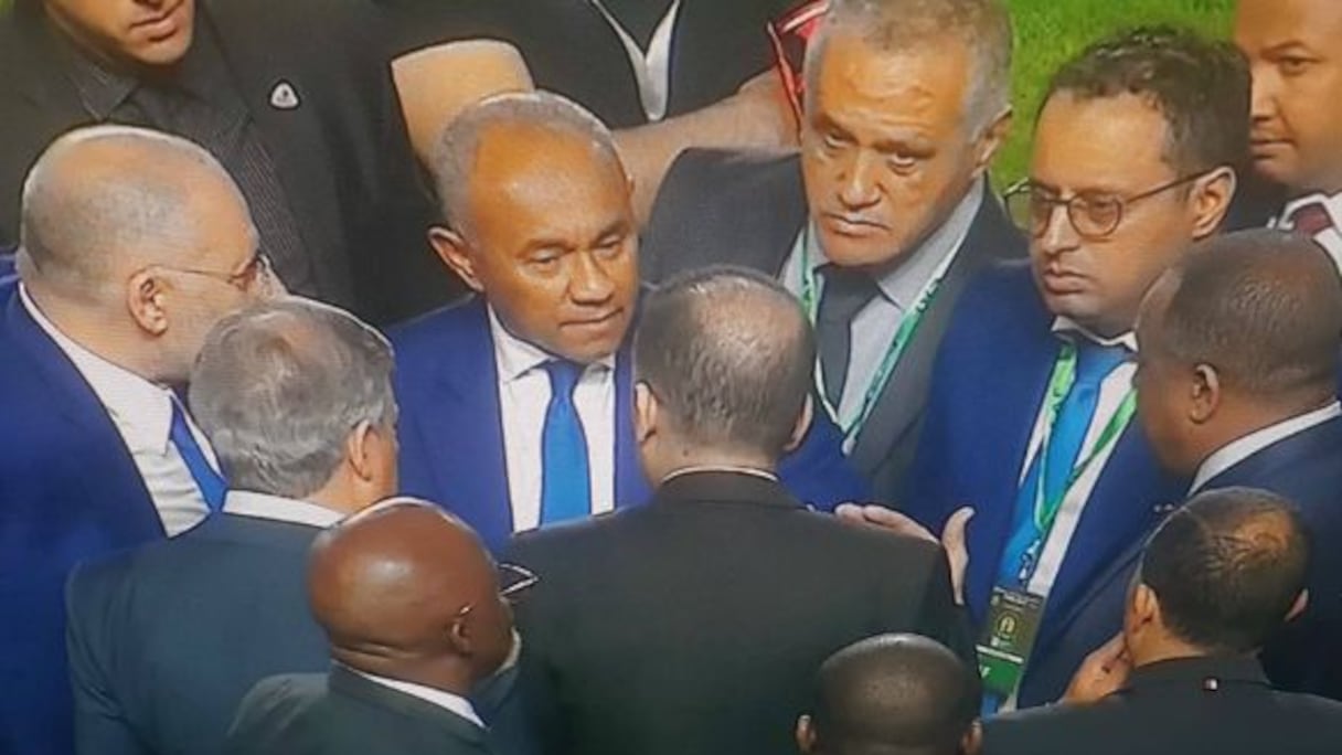 Ahmad Ahmad (président de la CAF) lors du match EST-WAC le 29 mai 2019