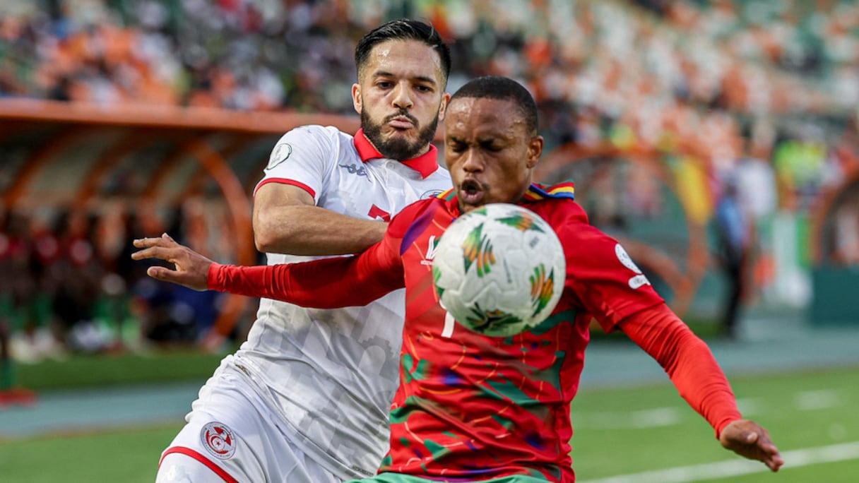 Séquence du match Tunisie-Namibie, disputé le 16 janvier 2024.