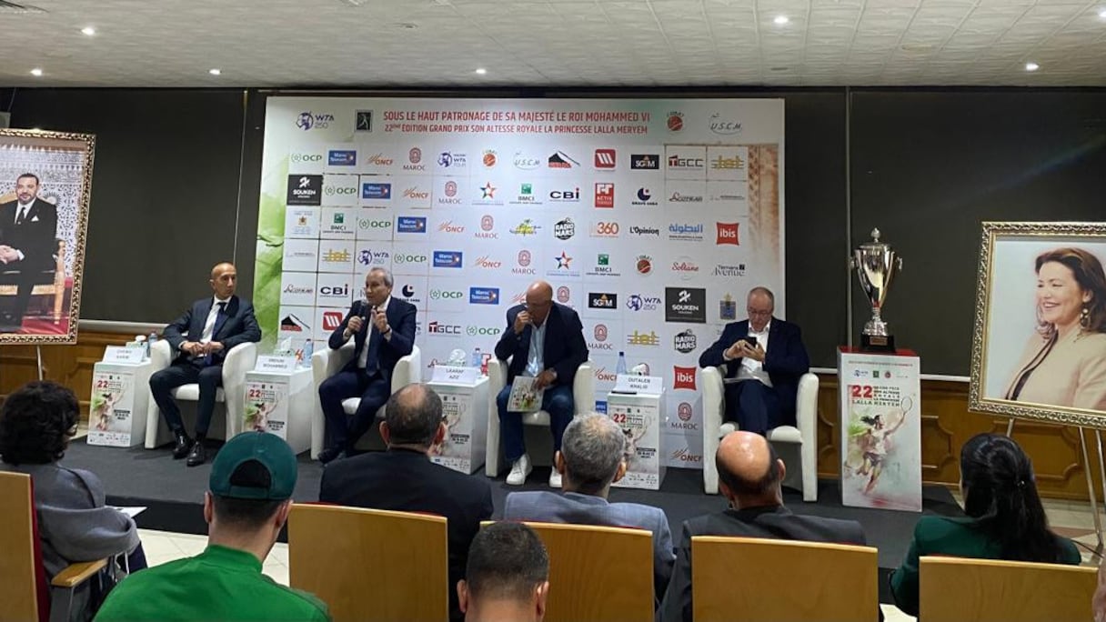 Conférence de presse de la 22e édition du Grand Prix Son Altesse Royale La Princesse Lalla Meryem à Rabat.