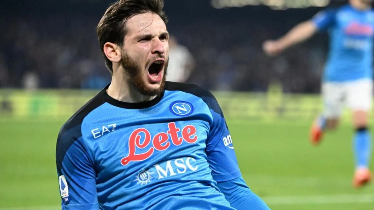 Kvicha Kvaratskhelia, l'attaquant géorgien de Naples.