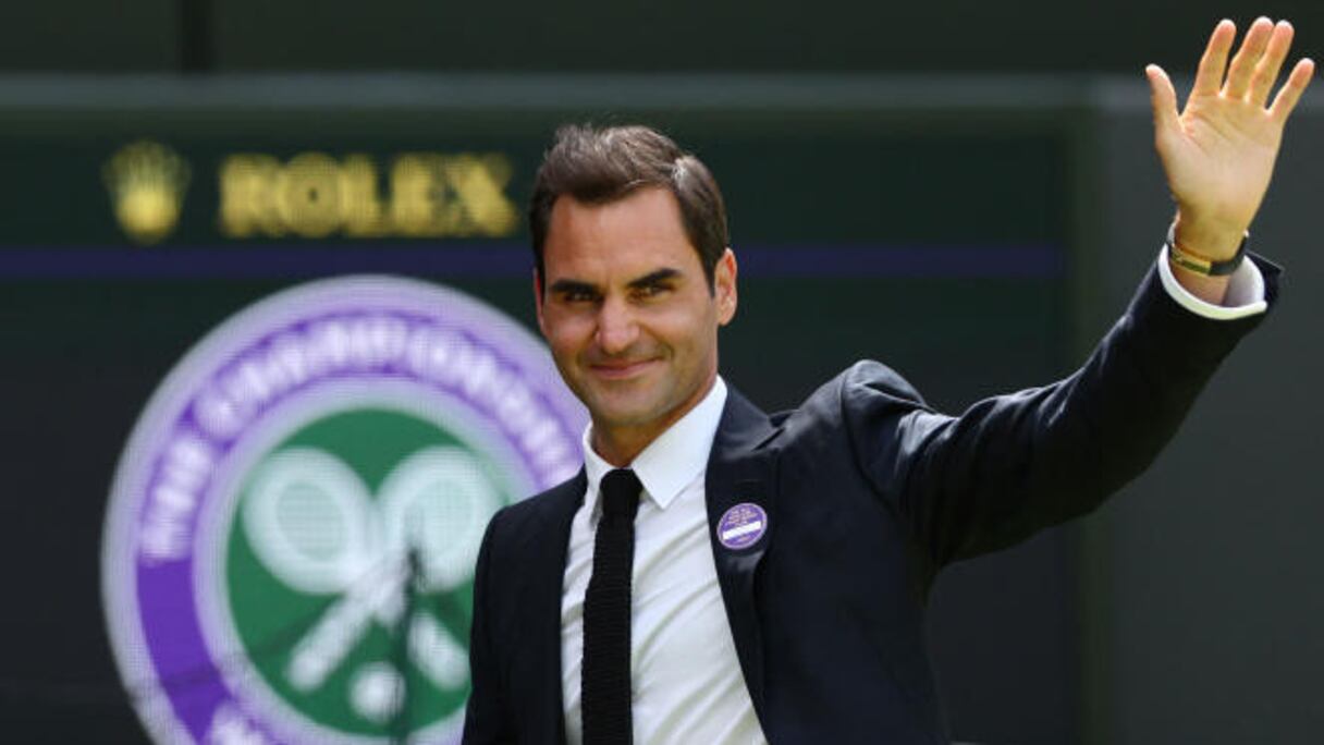 Roger Federer à Wimbledon 2022.