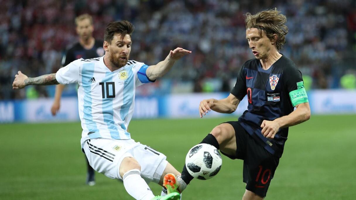 Luka Modric et Lionel Messi.
