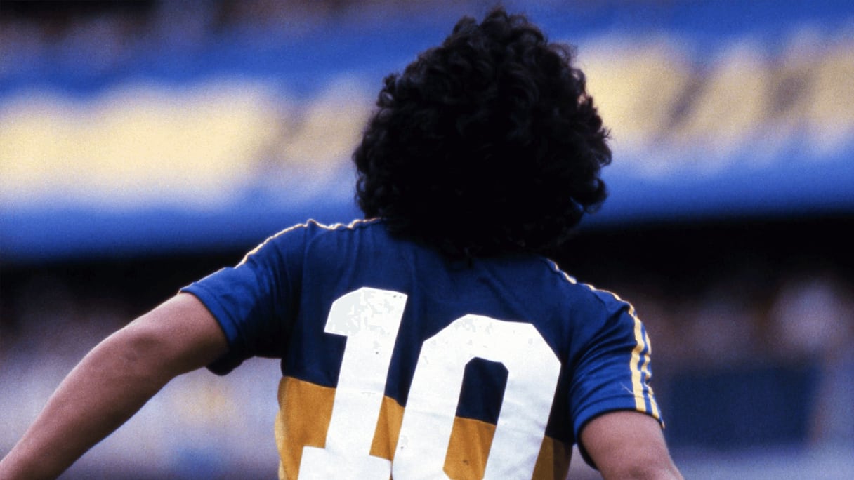 Diego Maradona sous les couleurs de Boca Juniors.