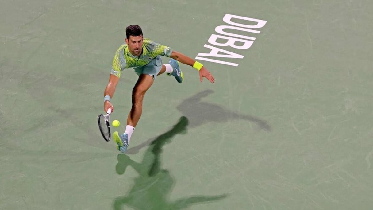 Novak Djokovic au tournoi ATP 500 de Dubaï.