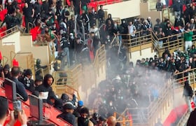شغب جمهور الجيش الملكي و الرجاء الرياضي