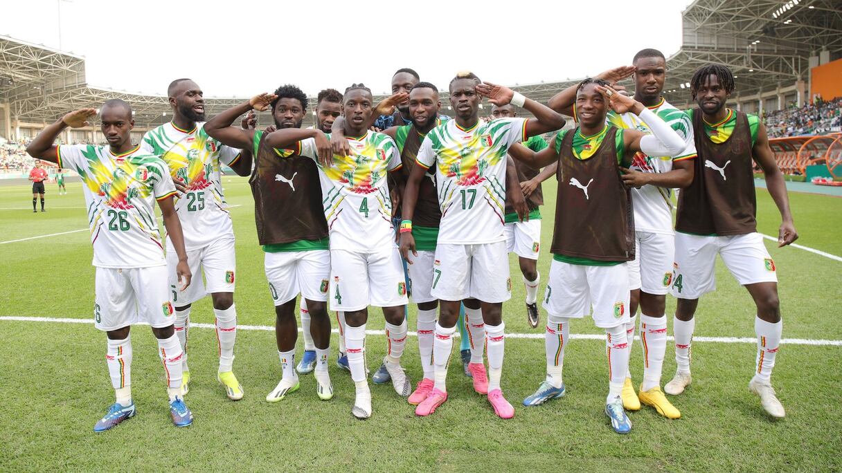 La joie des joueurs du Mali contre le Burkina Faso, le mardi 30 janvier 2024.