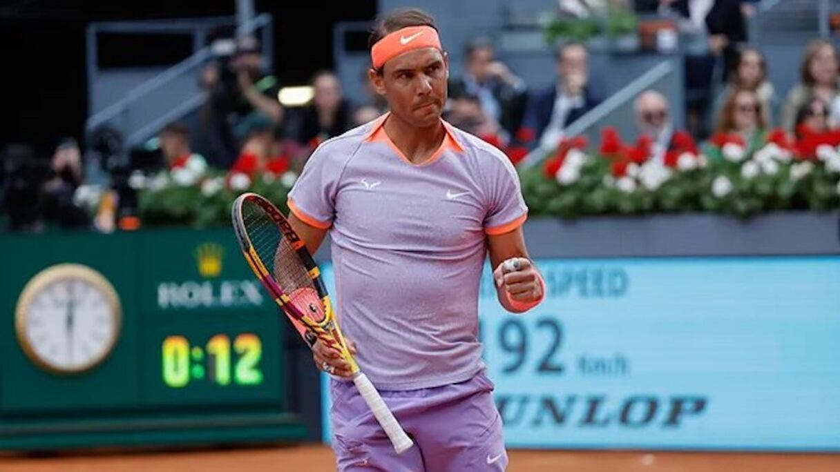 Rafael Nadal au Masters 1000 de Madrid, le 25 avril 2024.