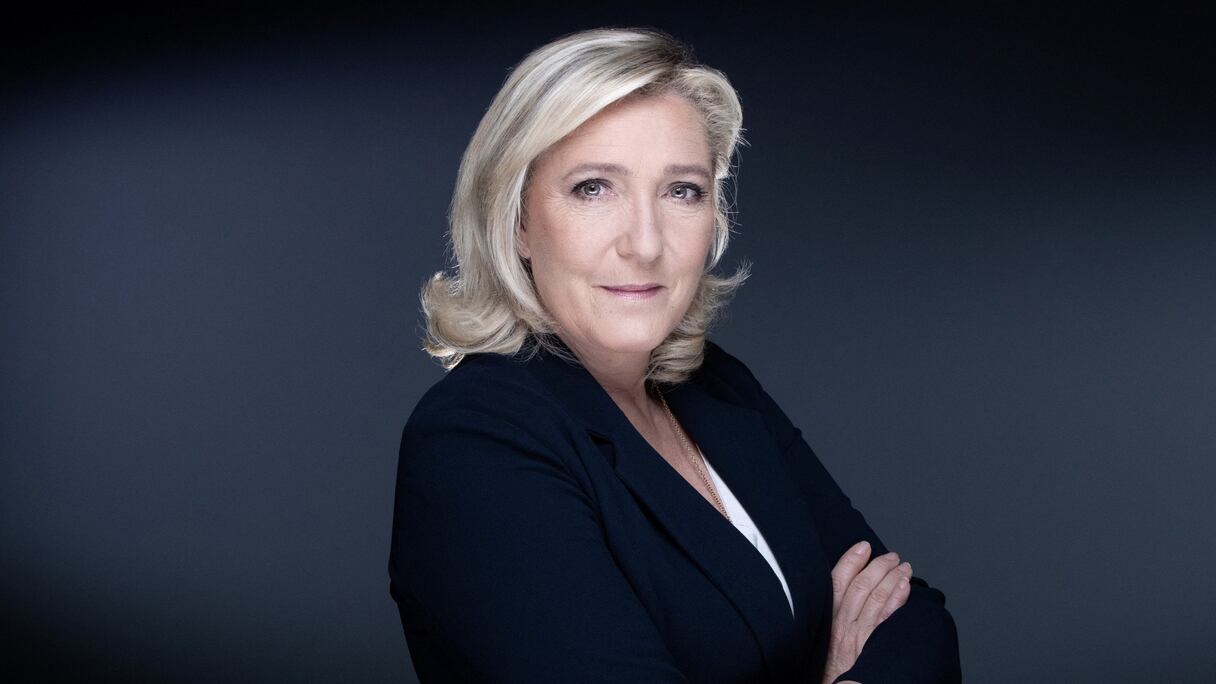 Marine Le Pen, Présidente du parti français le Rassemblement national.