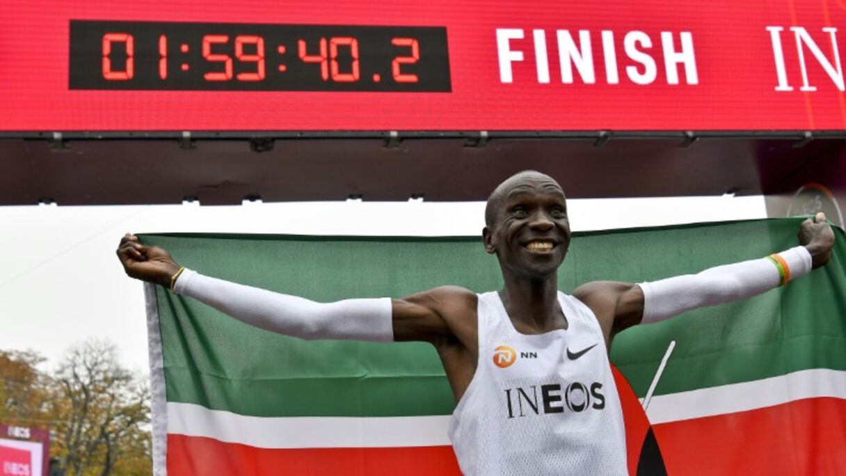 Eliud Kipchoge, vainqueur du marathon de Berlin 2023