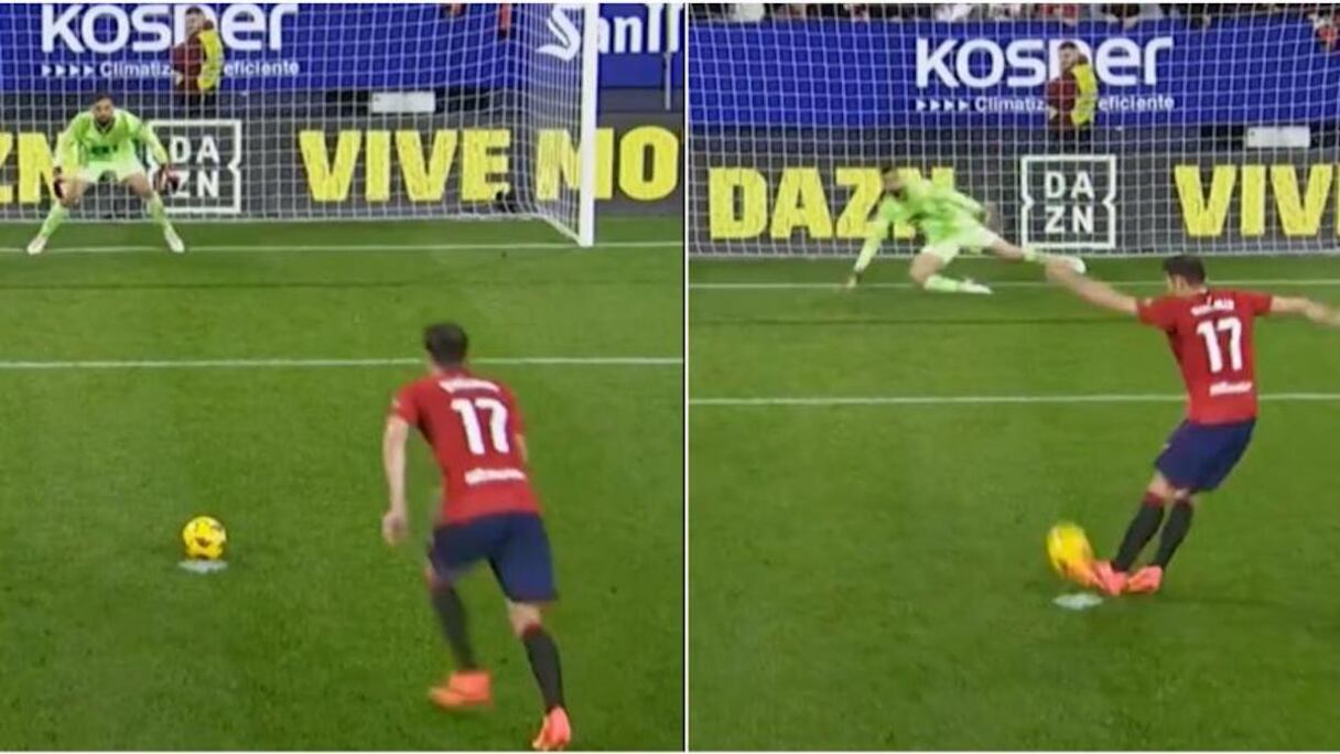 Ante Budimir a complètement raté son penalty à la dernière seconde de la rencontre entre Valence et Osasuna.