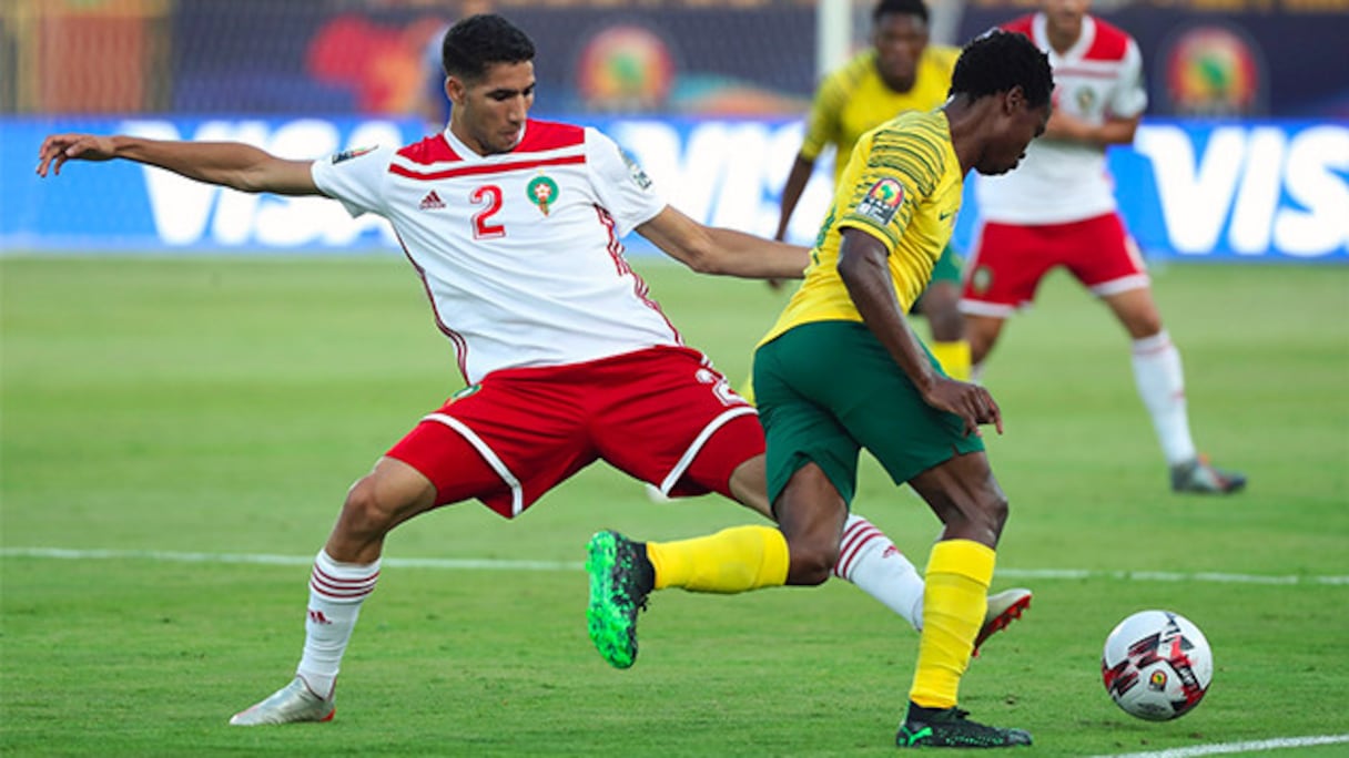 Maroc-Afrique du Sud lors de la CAN 2019 en Egypte, où les Lions de se sont imposés 1-0.