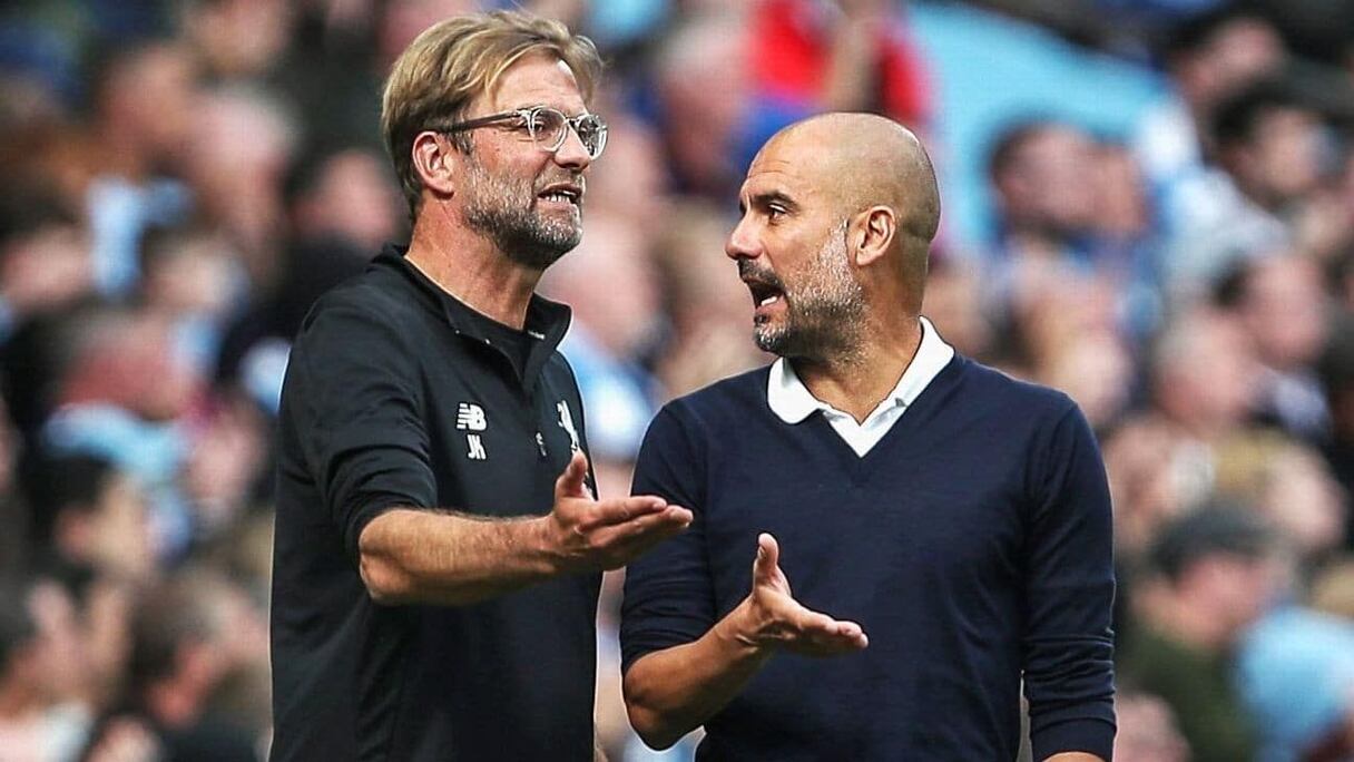 Jurgen Klopp et Pep Guardiola.