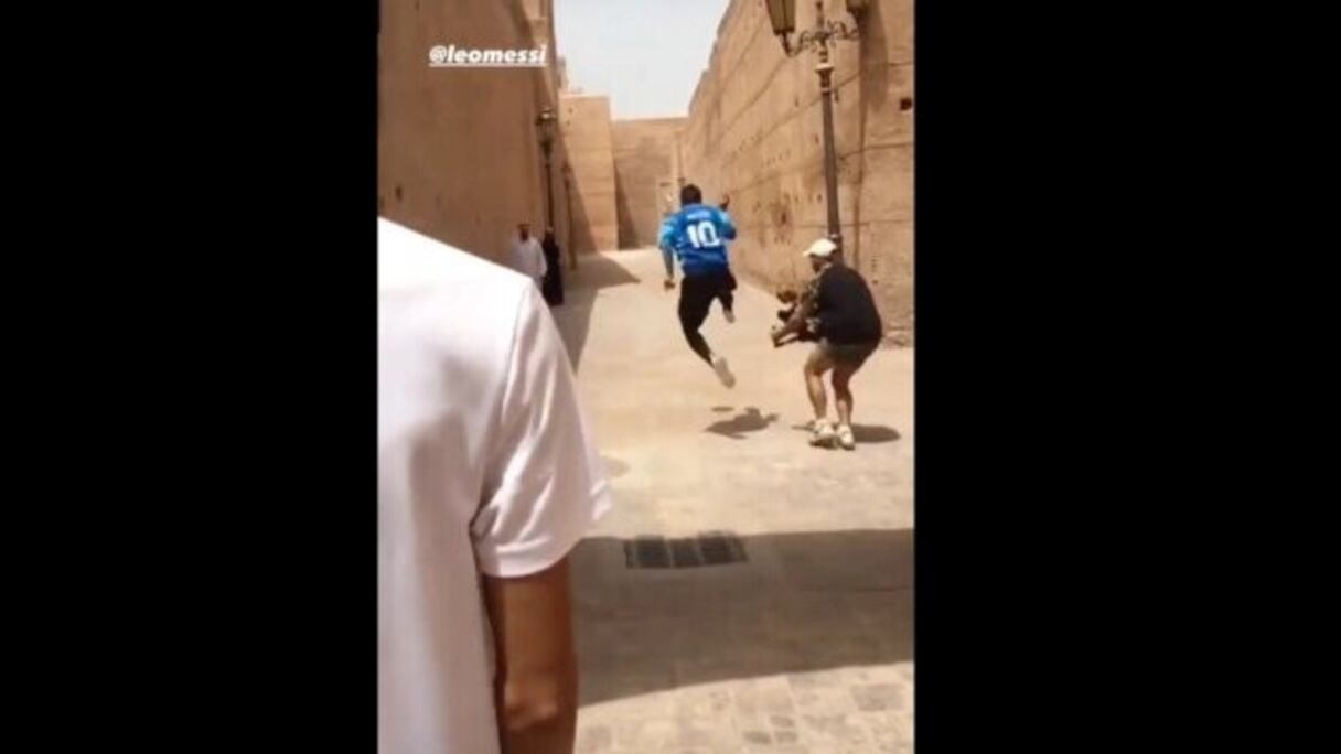 Lors du tournage du spot publicitaire de Pepsi à Marrakech.