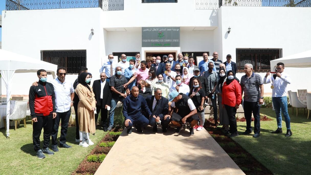 Les médaillés paralympiques marocains.