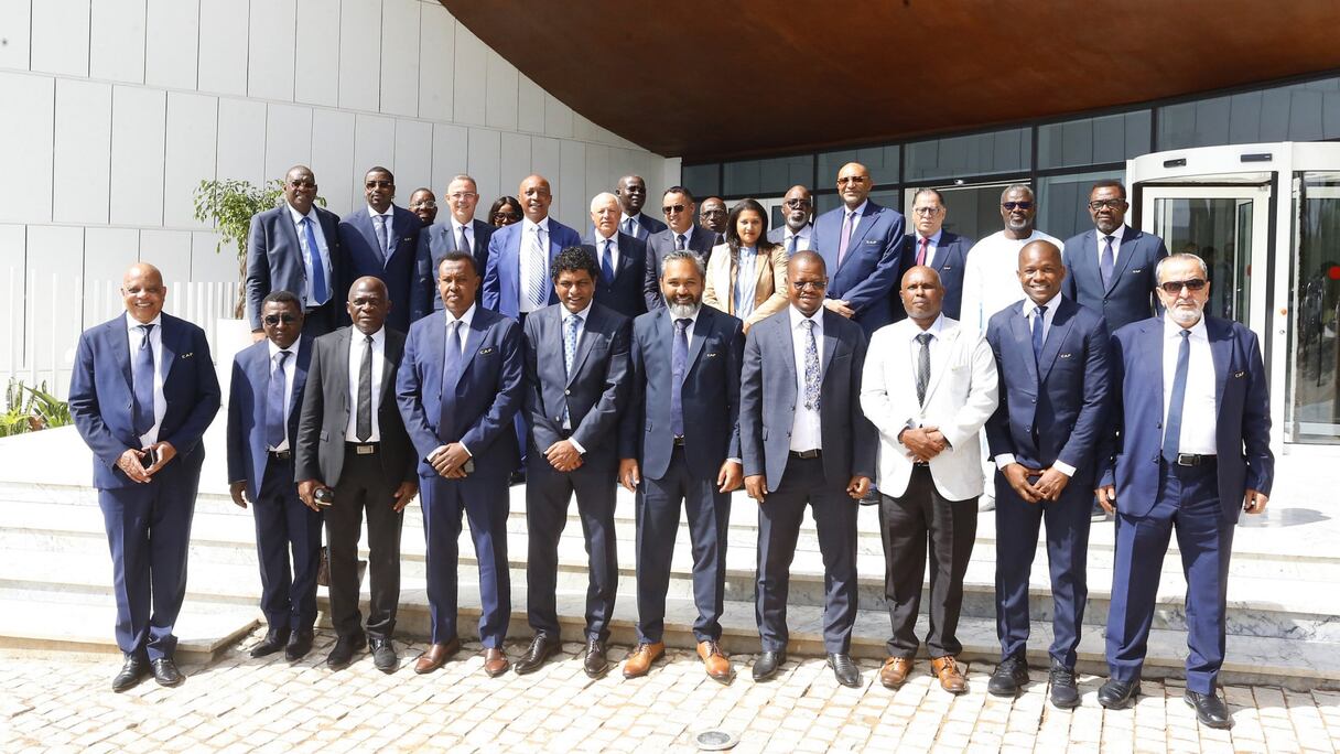 Les membres du Comité exécutif de la CAF à Rabat, le vendredi 7 juillet 2023.