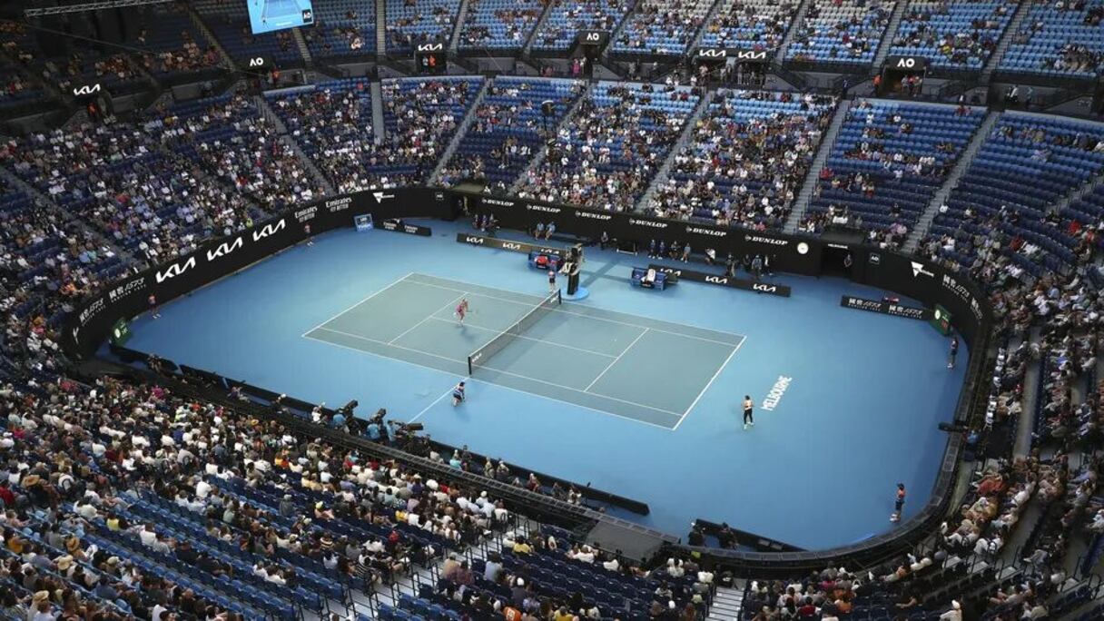 Vue d'ensemble de la Rod Laver Arena, le court central de l'Open d'Australie.