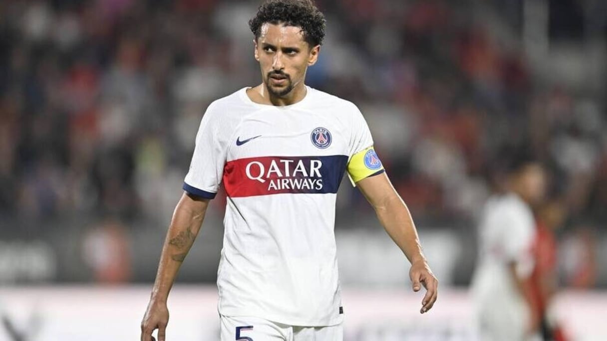 Marquinhos, défenseur central brésilien du Paris Saint-Germain.