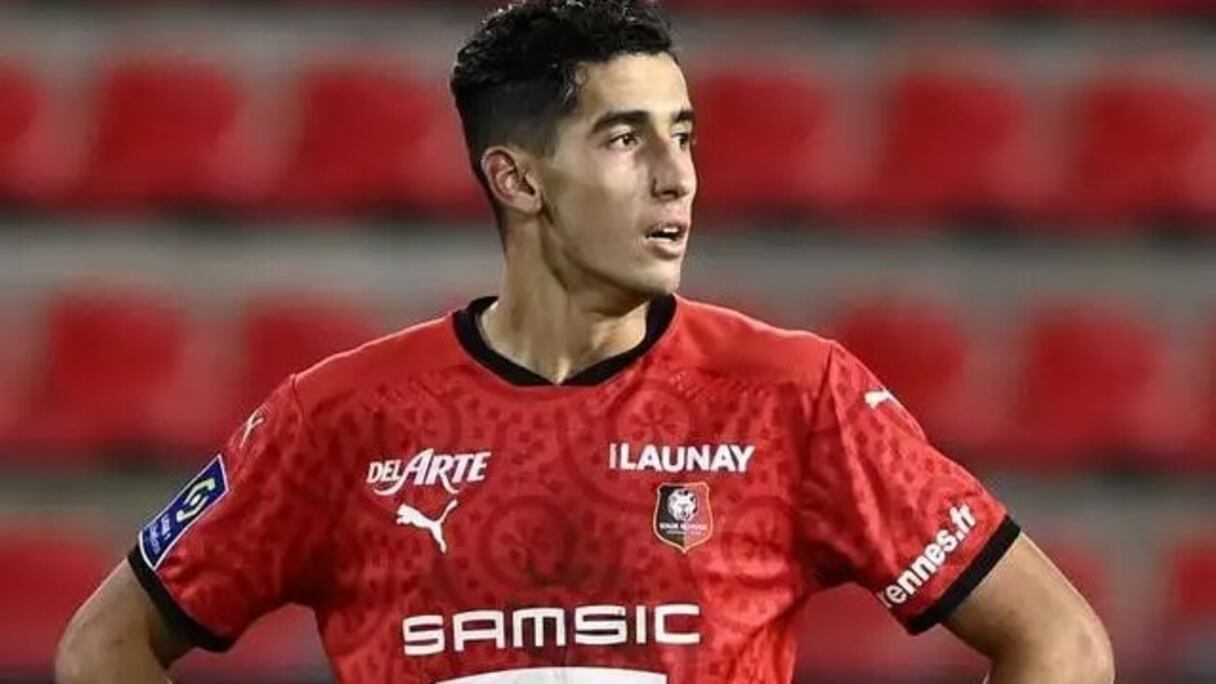 Nayef Aguerd, international marocain du Stade Rennais.