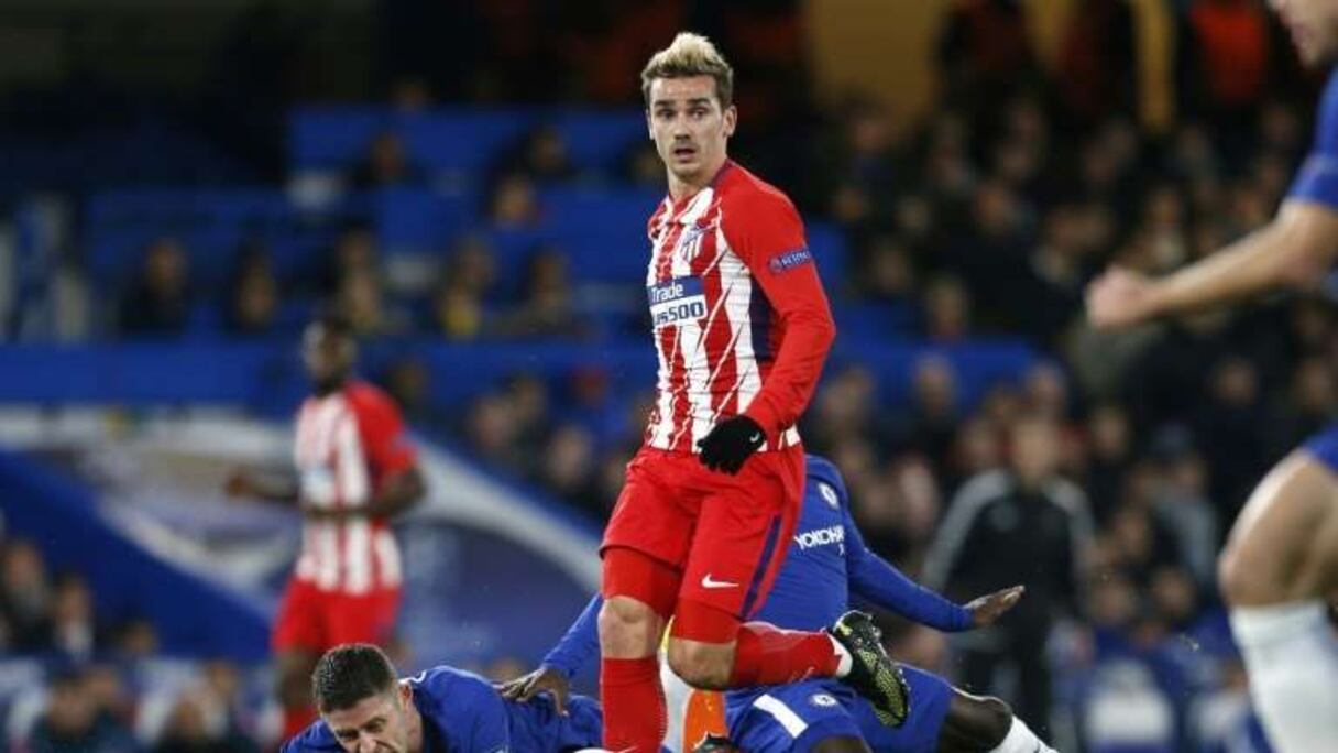 L'attaquant français de l'Atletico Madrid Antoine Griezmann lors d'un match face à Chelsea en Ligue des champions, le 5 décembre 2017 à Stamford Bridge