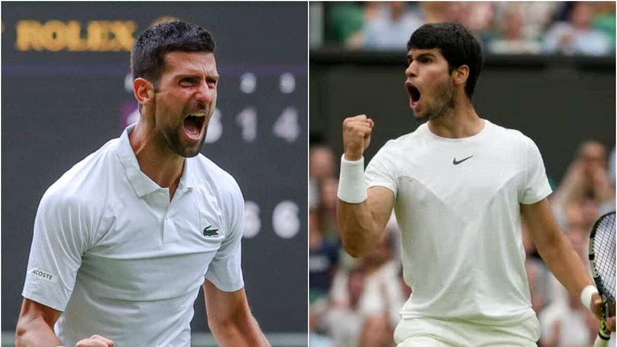 Carlos Alcaraz et Novak Djokovic.