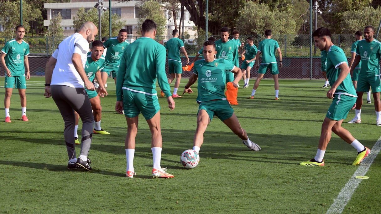 Entrainement des Lions de l'Atlas, le lundi 3 juin 2024.