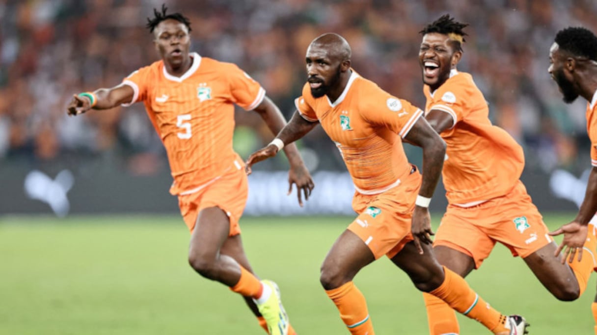 La joie des joueurs de la Côte d'Ivoire qualifiés à la finale de la CAN 2023.