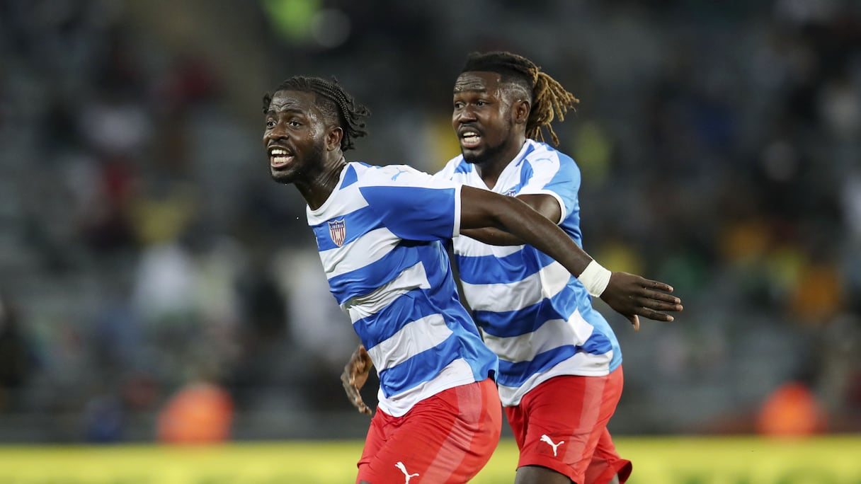Les joueurs du Libéria contre l'Afrique du Sud, le vendredi 24 mars 2023.