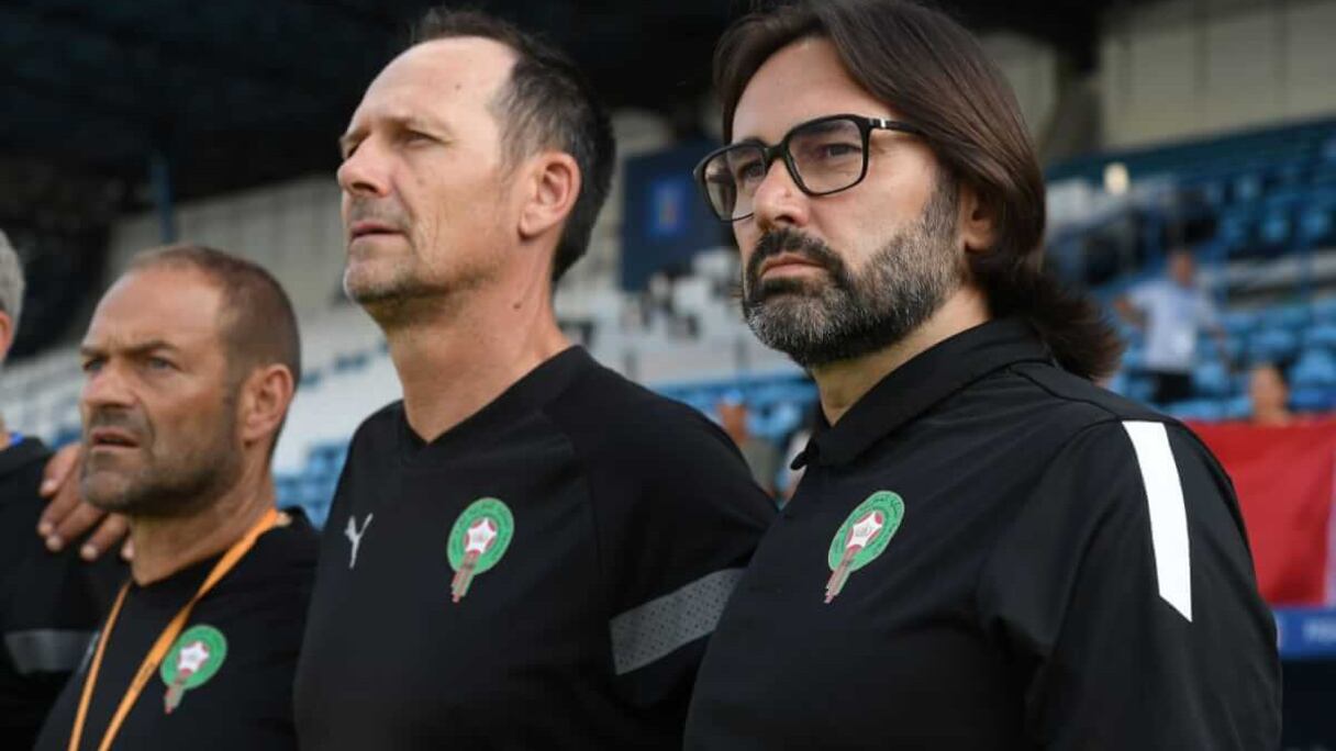 Reynald Pedros (à droite), sélectionneur des Lionnes de l'Atlas.