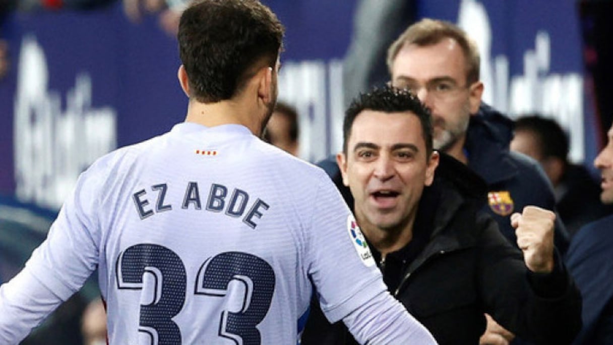 Xavi Hernández et Abde Ezzalzouli au Barça.