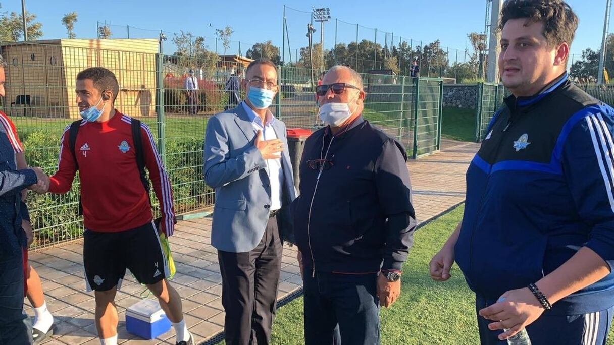 Fouzi Lekjaa et Hani Abou Rida à Berkane lors de la dernière finale de la Coupe de la CAF.