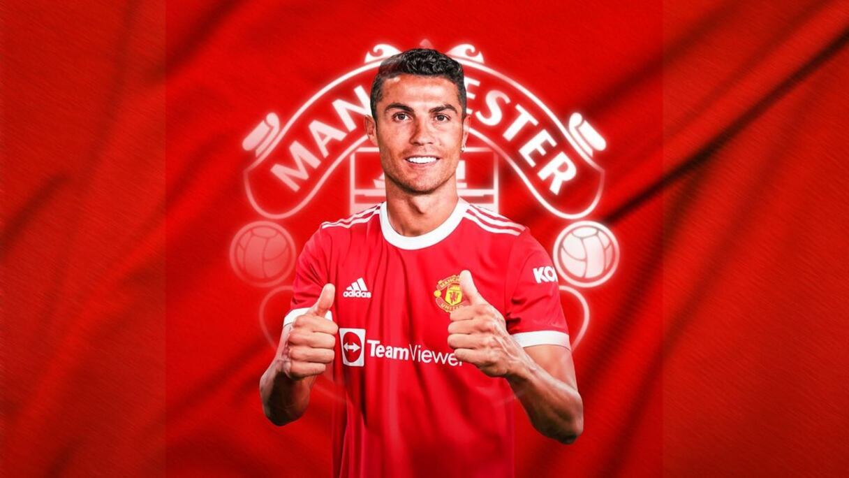 Cristiano Ronaldo sous le maillot de United.