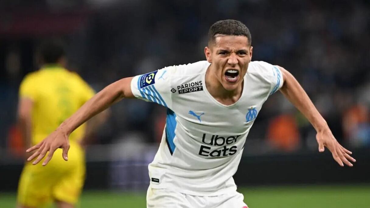 Amine Harit, international marocain de l'Olympique de Marseille.