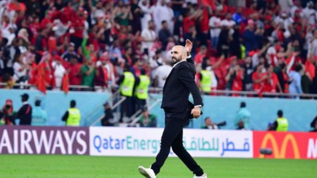 Walid Regragui au Mondial 2022.