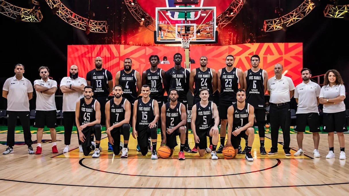 L'équipe de Basketball du FUS de Rabat.