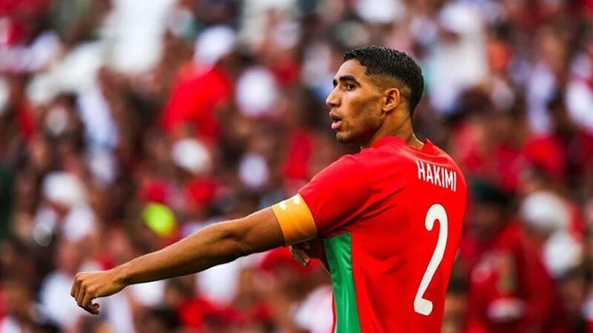 Achraf Hakimi, capitaine des Lionceaux de l'Atlas U23 aux J0 2024.