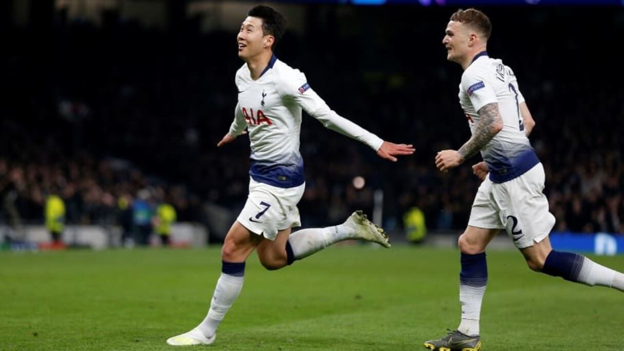 Son Heung-min, l'attaquant de Tottenham, exulte après son but victorieux contre Manchester City.