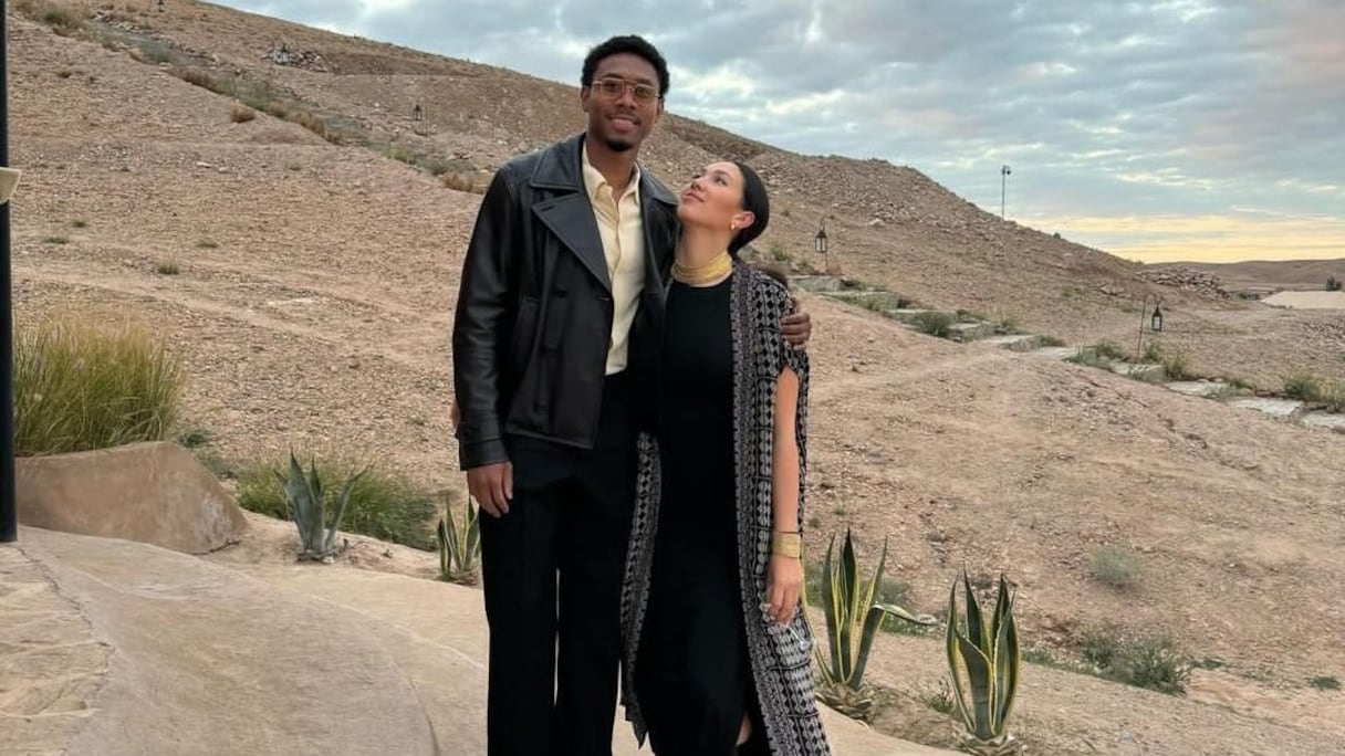 David Alaba et sa femme en vacances à Marrakech.