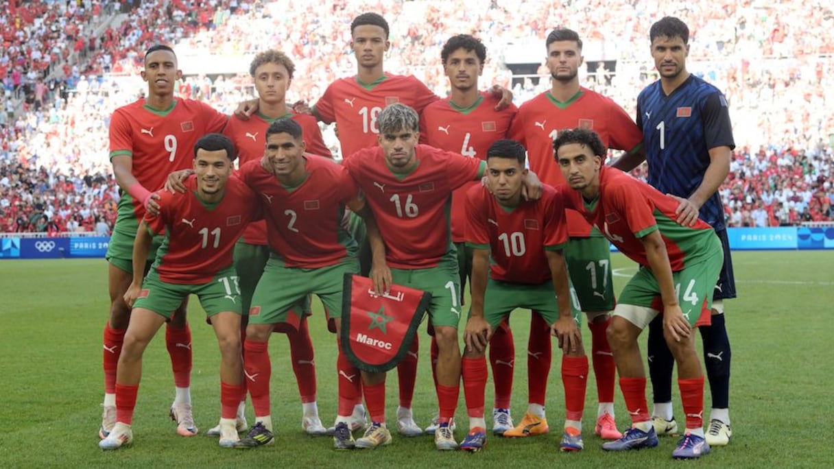Le onze des Lionceaux de l’Atlas U23 aligné d’entrée contre l’Espagne, en demi-finale des J0.
