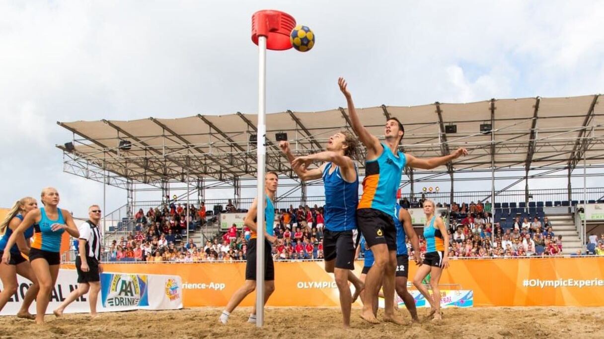 Un match de Beach Korfball.