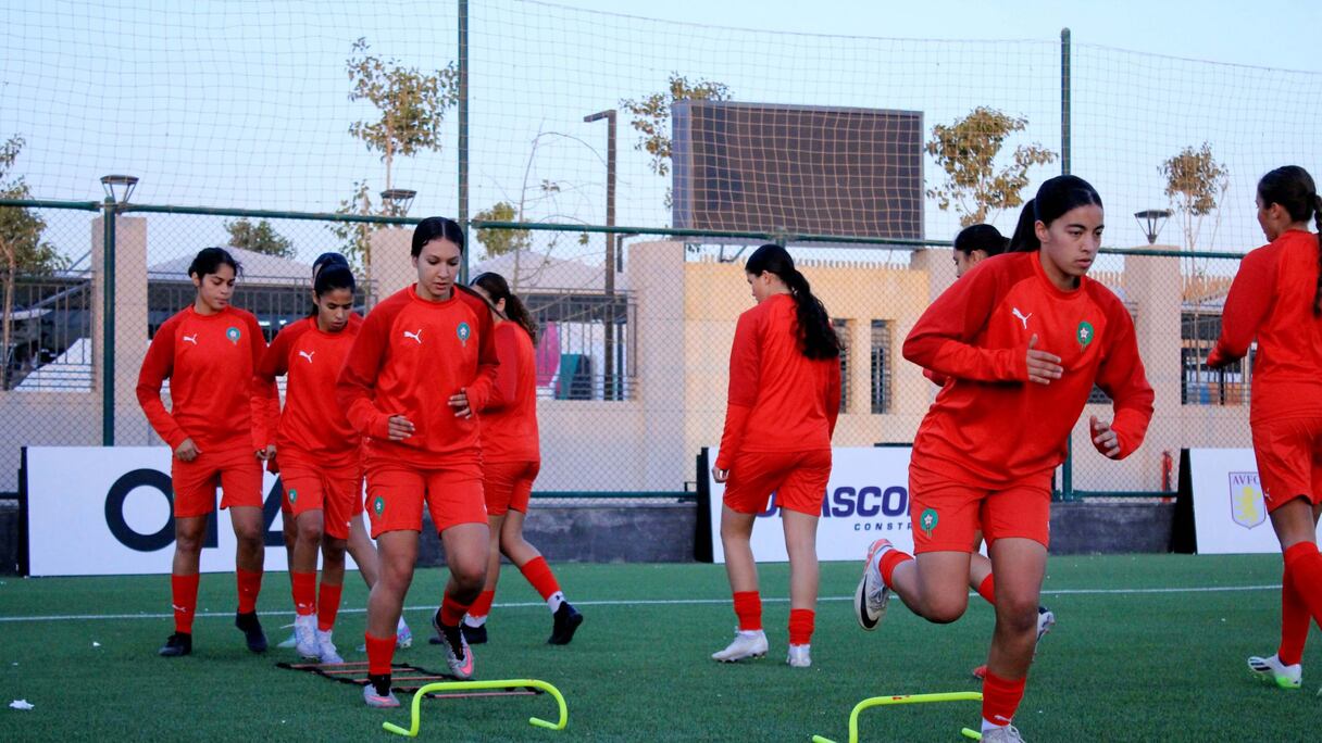 Séance d'entrainement de a sélection nationale féminine U20 en Égypte