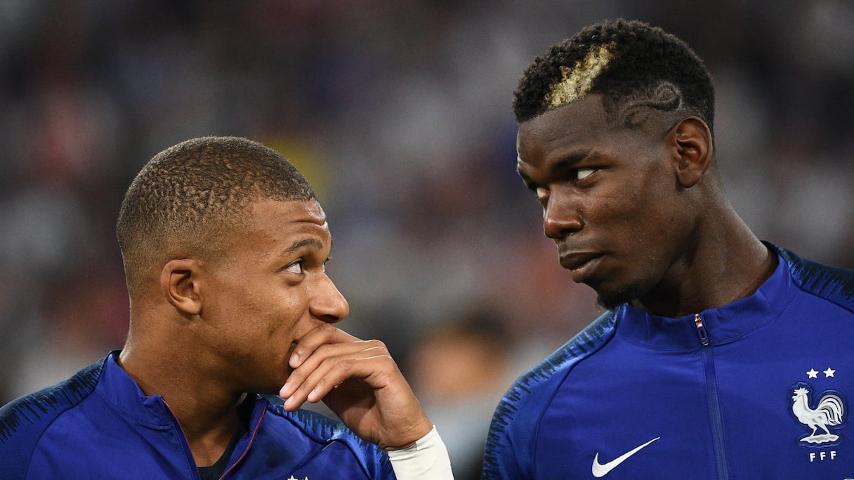 Les stars de l'équipe de France Kylian Mbappé et Paul Pogba.