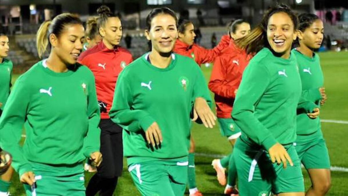 Les Lionnes de l'Atlas lors d'une séance d'entrainement en Australie, le 6 août 2023.