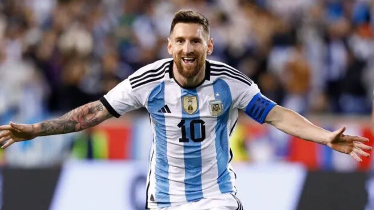 Lionel Messi sous le maillot de l'Argentine.