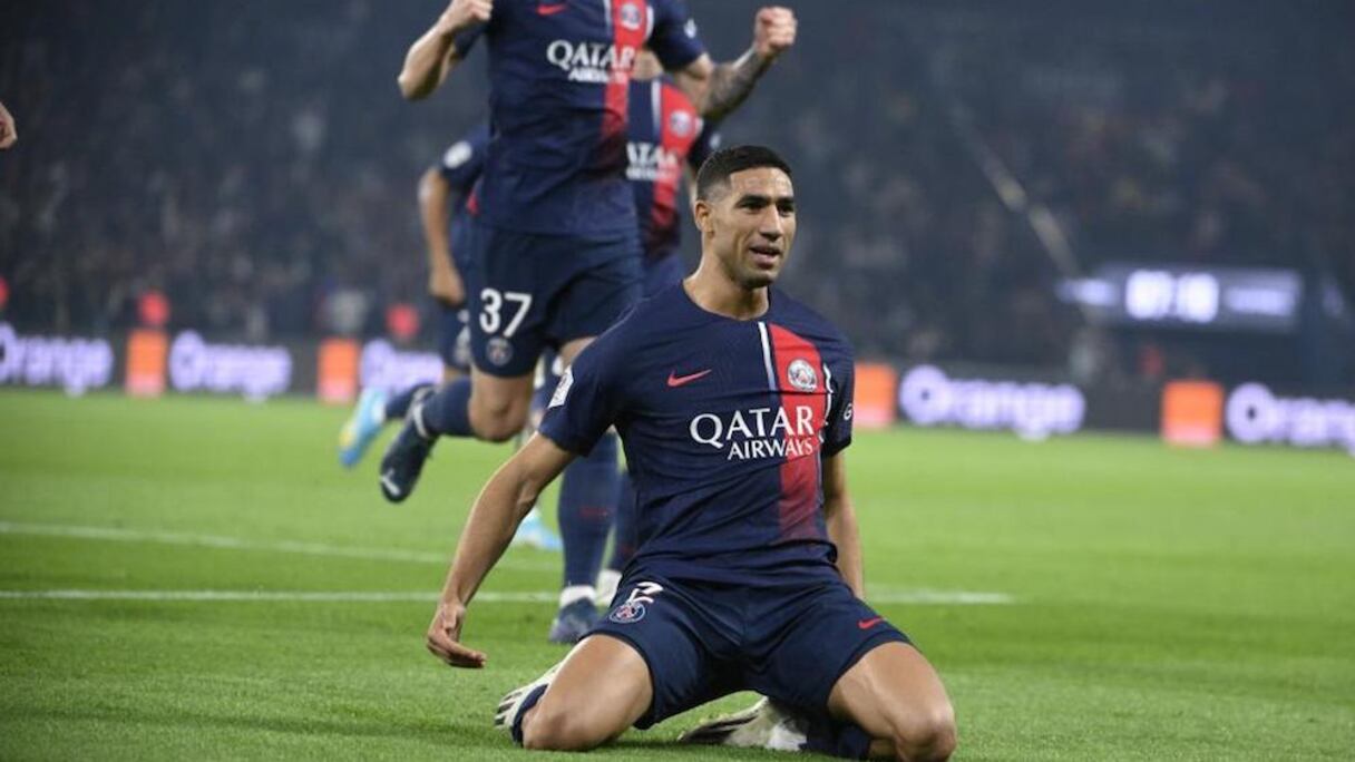 Achraf Hakimi sous les couleurs du Paris Saint-Germain.