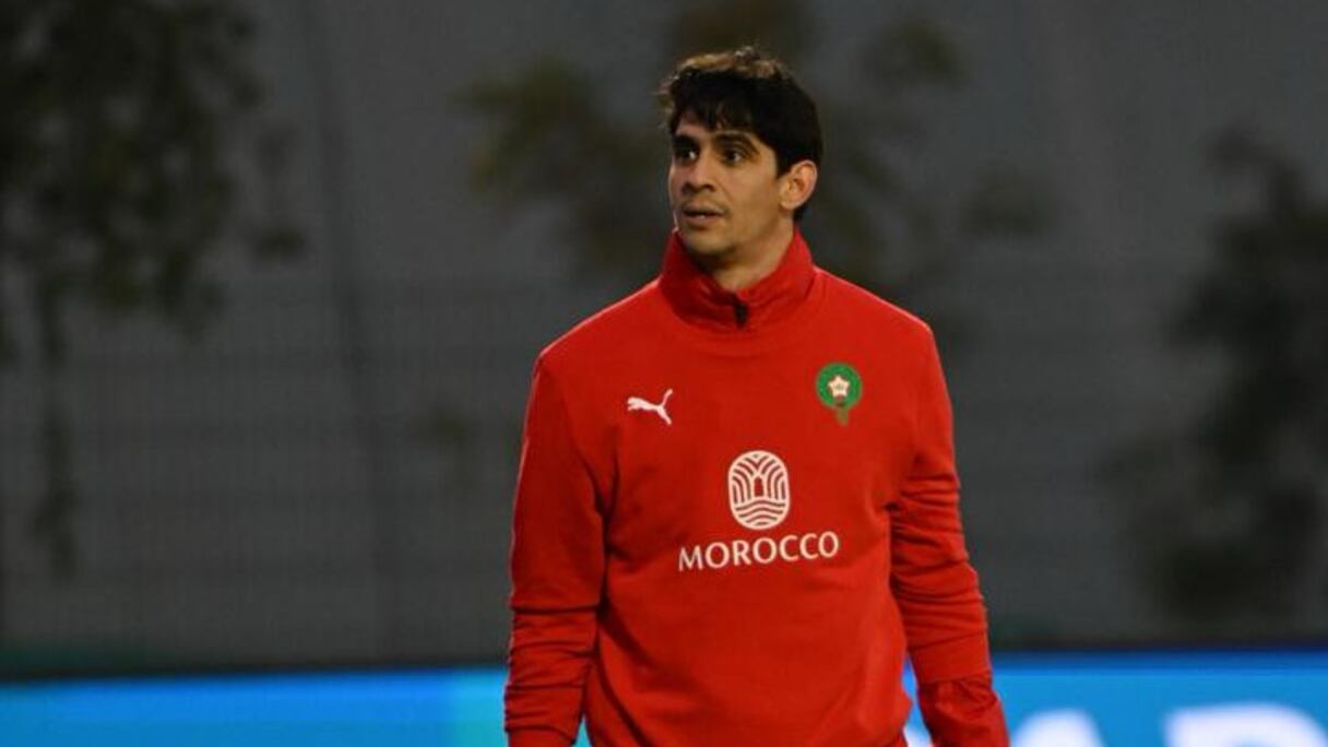 Yassine Bounou à l'entrainement au Complexe Mohammed VI, le jeudi 4 janvier 2024.