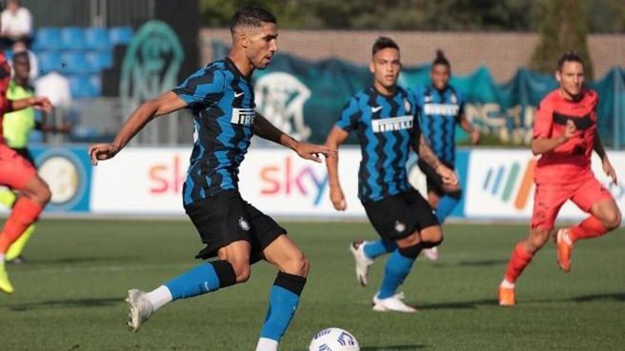 Achraf Hakimi lors de sa première apparition sous le maillot de l'Inter Milan.
