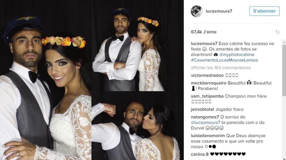 Lucas Moura a profité des vacances pour passer la bague au doigt de Larissa, sa fiancée de longue date. La noce a été célébrée au Brésil.