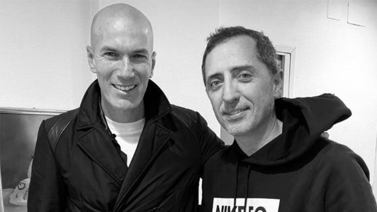 Gad Elmaleh et Zinédine Zidane.