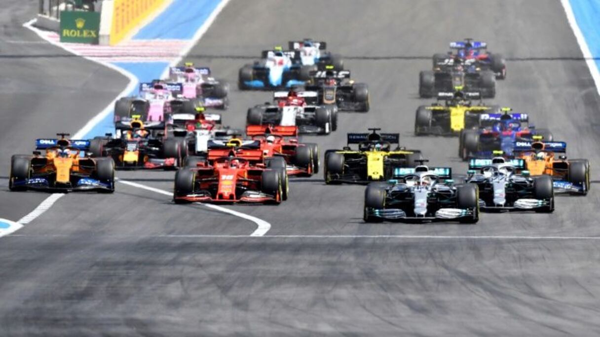 Le départ du Grand Prix de France le 23 juin 2019 sur le circuit Paul Ricard au Castellet (Var)